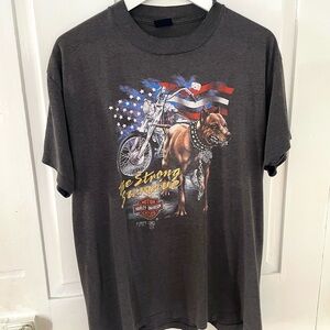1988 Harley-Davidson Gray Graphic T-Shirt Unisex Large